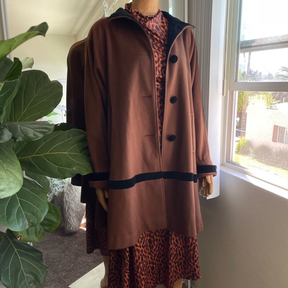 Designs by Projections - Women's Wool Trench with Woven Trim Design, - Picture 8 of 8